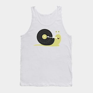 Cute Snail with his record Disc House Tank Top